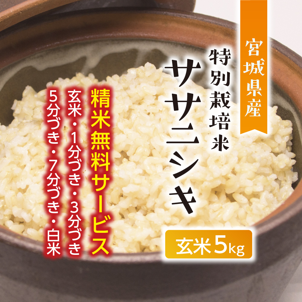 【玄米】特別栽培米 宮城県産 ササニシキ